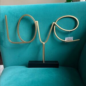 New Gold 'Love' Decorative Sculpture Litton Lane